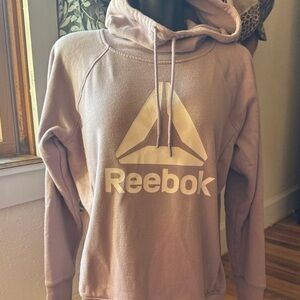Reebok Lavender Hoodie — Logo Pullover Sweatshirt, Size M